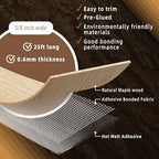 GSCIT Club Maple Edge Banding, 5/8 Inch x 25ft Roll of Veneer - Pre-glued Flexible, Real Wood Tape for Cabinet Repair and Furniture Restoration