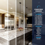 LUXRITE Vintage A19 LED Light Bulbs 60W Equivalent, 3500K Natural White Dimmable, 800 Lumens, Standard LED Edison Bulb 8W, UL Listed, E26 Base (6 Pack)