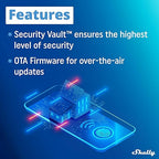 Shelly Wave 1PM US LR UL | Z-Wave Long Range Smart Switch Relay, 1-Channel 15 A with Power Metering | Home Automation | High Compatibility | Easy Installation | iOS Android App