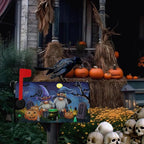 Halloween Gnome Pumpkins Magnetic Mailbox Covers Large Size 25.5x21 Inches Halloween Moon Night Mailbox Wraps Letterbox Covers Garden Yard Home Decor for Outdoor