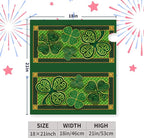 St. Patrick's Day Mailbox Cover - Magnetic, Standard Size, Green Shamrocks & Four Leaf Clover, Waterproof, 21x18 Inch