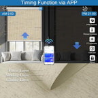 Motorized Blinds with Remote Cordless Automatic Motorized Shades Custom Blinds for Windows Smart Curtains Compatible with Alexa Google Home(Blackout Linen Soft Dunes,W49 x H72in)