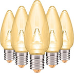 HLO Lighting Smooth C9 Christmas Lights | Sun Warm White LED Bulbs for Indoor & Outdoor Christmas Decor | Set of 500