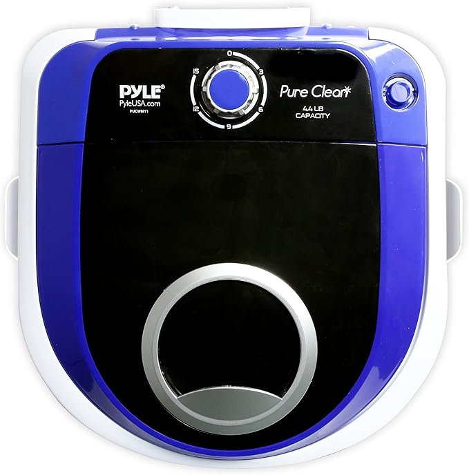 PURE CLEAN PUCWM11.7 Compact Home Washing Machine-Portable Mini Laundry Clothes Washer, Blue