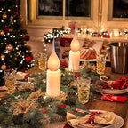 Christmas Lights Indoor 12 Pack C7 Silicone Dipped Candle Light Bulbs, Clear Silicone Decorative Light Replacement Bulbs for Electric Candle Lamps and Chandelier, E12 Candelabra Base, 5Watt, 120 Volt