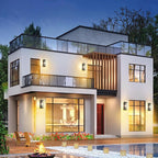 9.5'' Small Outdoor Exterior Wall Lights for House 2Pack, Waterproof Matte Black Outdoor Front Porch Lights with Tempered Glass, Outside Lighting Fixtures Garage Sconces Wall Mount, Bulb Not Included