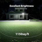 Onforu 65W LED Security Lights Motion Sensor Light Outdoor, 6500LM, 6500K, IP65 Waterproof, Flood Light Outdoor Motion Detector with Adjustable 3 Head, Hardwired Wall Light for Entryway, Yard (Gray)