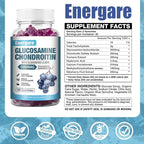 1 Pack 3000mg Glucosamine Chondroitin with MSM Gummies & Elderberry, Extra Strength Joint Support Health, Flexibility, Antioxidant, Immune Supplement Gummy for Adults, Men & Women 60 Counts