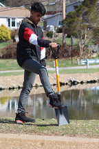 Ashman Spade Shovel (6 Pack) – 41 Inches Long D Handle Grip – The Single Shovel Weighs 2.2 Pounds and has a Durable Handle – Premium Quality Multipurpose Orange Spade Shovel with Strong Build.