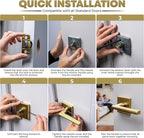 Mega Handles Prime Passage Lever Door Handle for Hallway, Closet and Bathroom, Reversible Design Door Levers, Fits All Standard Door Sizes, Covered Screws Included - Satin Brass (1 Pack) 4.29"