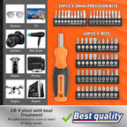 Amartisan 86-Piece Magnetic Screwdrivers Set with Case, Includs Slotted, Phillips, Hex, Pozidriv,Torx and Precision Screwdriver Set, Magnetizer Demagnetizer Tools, Tools for Men