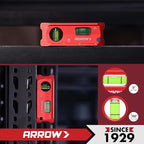 ARROW 4-Inch Torpedo Level, Small Magnetic Leveler Tool with 0°/90° Bubbles, Top-view Window, Aluminium Alloy Frame, Dual SAE and Metric Scales