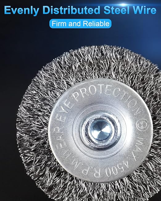 15 Pack Carbon Steel Wire Wheel Brush, Rocaris Cup Brush, Wheel Brush, Pen Brush Set with 1/4-Inch Hex Shank for Rust Removal, Corrosion and Scrub Surfaces