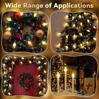 25 Pack Twinkle Christmas Replacement Bulbs, 7W Random Blinking Light Bulbs for Christmas String Light, Nightlights(Clear Twinkle,C7,E12 Intermediate Base)