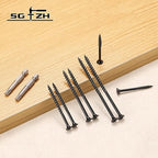 #8 x 1-1/2" Deck Screws (1288Pcs) 8lb. Exterior Wood Screws. Carbon Steel, Black, Flat Head, Rust Resistant epoxy Coated, with T25 Star Bit