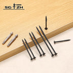 #8 x 1-1/2" Deck Screws (1610Pcs) 10lb. Exterior Wood Screws. Carbon Steel, Black, Flat Head, Rust Resistant epoxy Coated, with T25 Star Bit