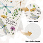 Dragonfly Swedish Dishcloths for Kitchen, 6 Pack Vintage Wildflower Reusable Paper Hand Dishing Towels Housewarming Gifts, Absorbent Dish Rags Decoration for Home Cooking Cleaning