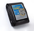 GUARD SHIELD Tarps Heavy Duty Waterproof 30x30 Feet Black Poly Tarp Cover Outdoor Thick UV Resistant Tarpaulin with Grommets 10mil