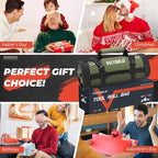 Tool Roll Up Bag, Gifts for Men Dad Husband Him, 1680D Portable Tool Storage for Men, Heavy Duty Tool Organizer with Detachable Pouches&Wrench Roll for Mechanic