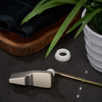 Qualihome Mansfield Toilet Handle Replacement, Front Mount Toilet Tank Lever Flush Handle (Nickel)