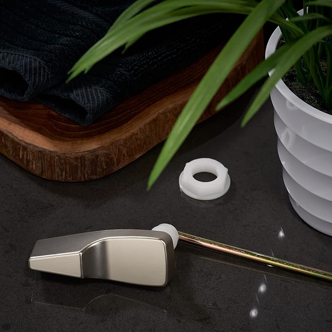 Qualihome Mansfield Toilet Handle Replacement, Front Mount Toilet Tank Lever Flush Handle (Nickel)