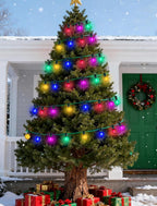 25 Pack Multicolor G40 LED Replacement Bulbs, E12/C7 Candelabra Base Shatterproof LED Globe Edison Bulbs for Christmas String Lights, 2700K Warm White, Frosted