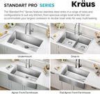 Kraus Kitchen Sink - Kraus Standart Pro 17-Inch Undermount Single Bowl, 16 Gauge Stainless Steel Kitchen Sinks, KHU101-17