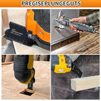 50PCS Titanium Oscillating Tool Blades, Curved Edge Oscillating Saw Blades for Metal, Wood, Plastic, Quick Release Multi Tool Blades Compatible with Dewalt Milwaukee Ryobi Rockwell Fein