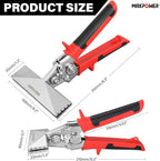 MAXPOWER Sheet Metal Hand Seamer, 3-inch and 6-inch Straight Jaw Sheet Metal Bender Tools with Ergonomic Handle, 2-Pack Metal Bending Tools
