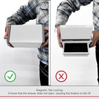 P.I.T. Mini White Tool Box, Portable 3 Drawer Steel Stackable Tool Box with Magnetic Tab Locking, White Micro Top Chest with Liner for Tools Storage and Organizers, Home DIY