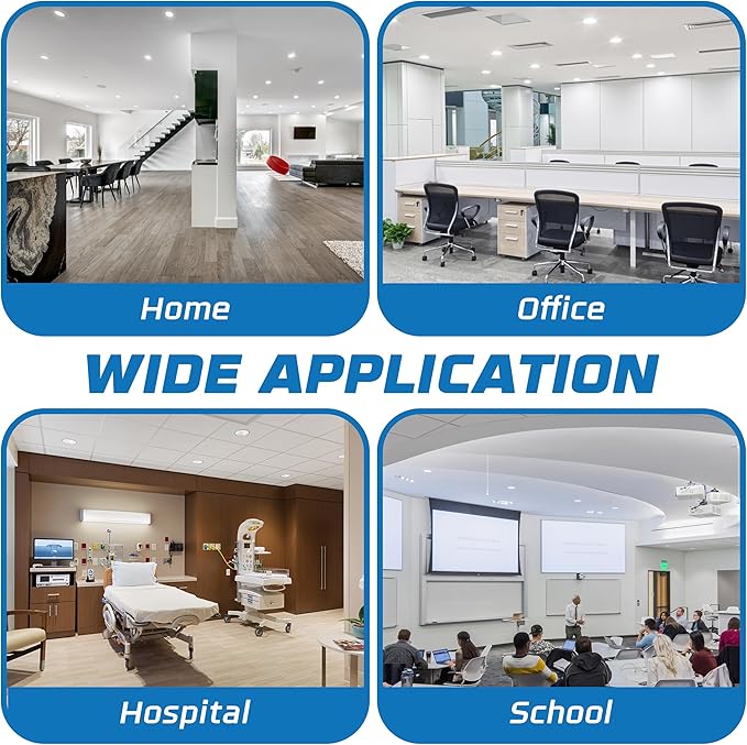 OHLECTRIC 24 Pack – New Construction Mounting Plate for 4 Inch LED Downlight – Slim Steel Rough in Plate/Bracket – Made of Galvanized Steel Recessed LED Light Plate -Slim Light Kit Bracket