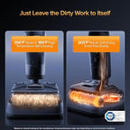 roborock F25 Ultra Steam Wet Dry Vacuum Cleaner, 356°F Steam Mop & 187°F Hot Water Cordless Vacuum Mop All in One, Floor Washer with Blue Light, 194°F Self-Cleaning, 180° Lay-Flat, AI Assitant Wheels