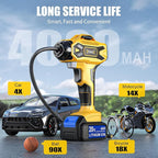 Cordless Tire Inflator Air Compressor Compatible with Dewalt 20V Battery, 160PSI Portable Air Pump with Digital Pressure Gauge, Fast Inflation for Cars, Motorcycles, Bikes(Bare Tool)