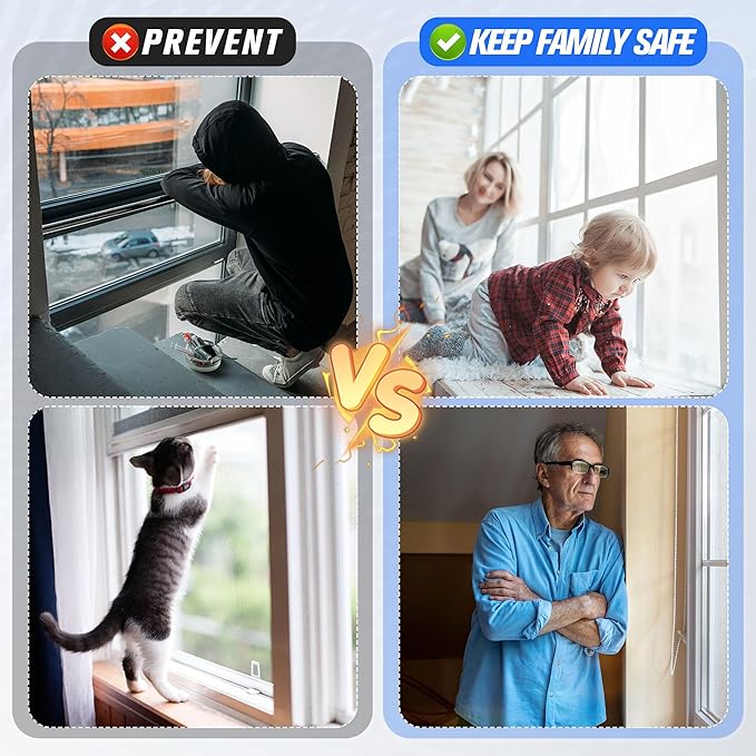 Saillong Replacement Sash Lock Compatible with Prime-line F 2590 for Vertical & Horizontal Sliding Windows, 2-1/4” Mounting Hole Centers, Broken Sash Locks for Additional Home Security(White,6 Pack)