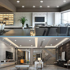 16 Pack Led Recessed Light 4 Inch,Adjustable Eyeball Gimbal, LED Recessed Lighting with Junction Box 9 Watts 750Lm Dimmable Ceiling Light ETL Listed (2700K/3000K/3500K/4000K/5000K Option)