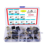 40Pcs Electric Motor Carbon Brushes 10 Different Sizes for Replacement Repair Power Tool Part