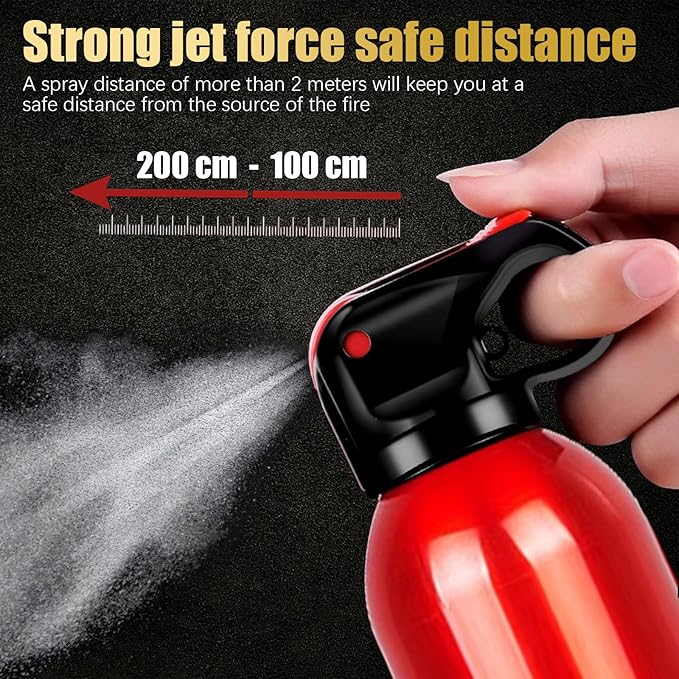 Portable Fire Extinguishers with water-based high-temperature resistance,Can Prevent Re-Ignition,Small and Easy to use，Fire Extinguishers for Car/House/Kitchen/Boat/business,620ml（2pack）