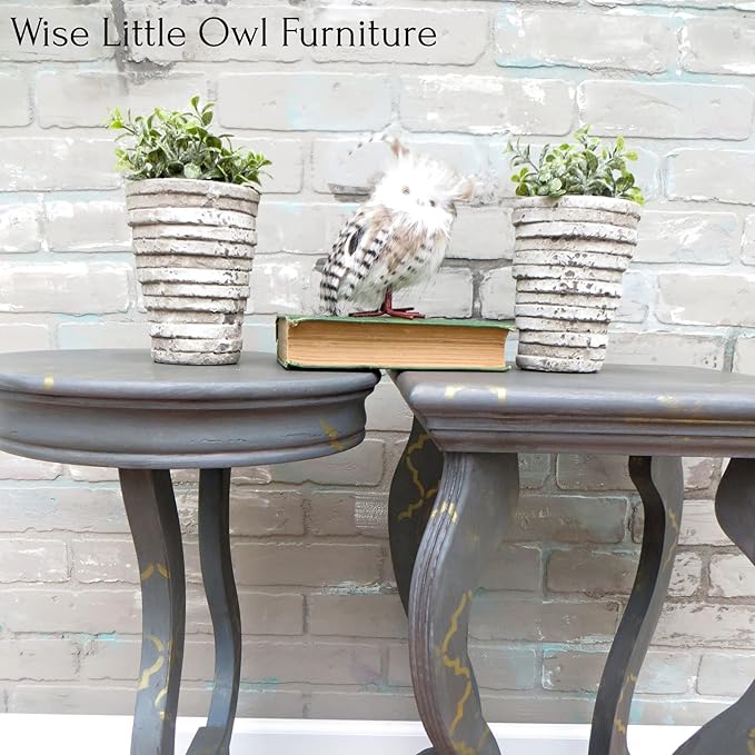 Dixie Belle Paint Company Chalk Finish Furniture Paint - Mason Dixon Gray (4oz) - Matte Charcoal Gray Chic Chalk Mineral DIY Furniture Paint