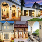 Black Exterior Lighting Fixtures 2Pack, 12.6'' Waterproof Outdoor Wall Sconce Porch Lights Exterior, Outdoor Coach Lights for Garage with Clear Glass Shade, Exterior Outside Lights for House