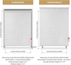 ALLBRIGHT 100% Blackout Roller Blinds Woven Shades with Striped Jacquard, Cordless Window Shades, UV Protection Fabric, Easy-Install for Indoor Home & Office, Grey Old, 37" W x 72" H