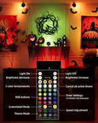 Wall Mounted Lights, 2 Pack Rechargeable RGB Color Changing Light, 3 Color Temps & Remote and Touch, 360°Rotation Dimmable Cordless for Study Bedroom Reading Bedside (Black)