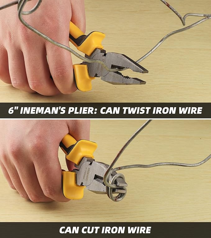 DOWELL Small Homeowner Tool Set 9 Pieces General Household Small Hand Tool Kit with Plastic Tool Box Storage Case