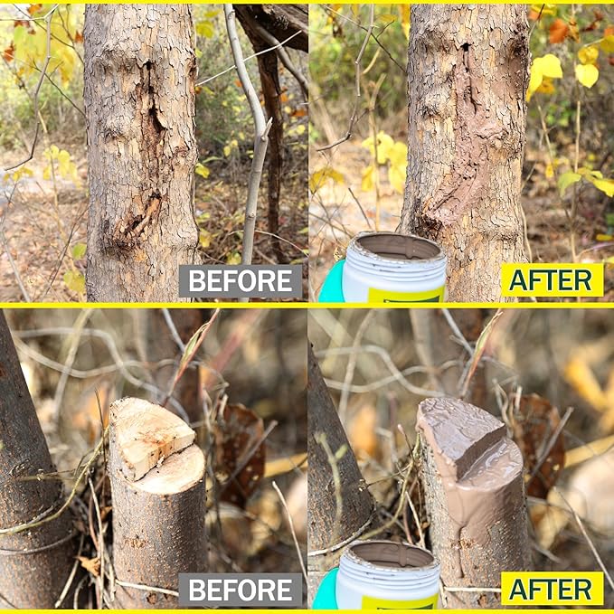 Tree Wound Sealer-500g Tree Wound Dressing for Damaged Trees Bark Repair Pruning Seal/Bonsai Cutting Paste Tree Trunk Paint Protection Grafting Wax for Effective Tree Wound Repair-Brown