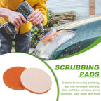 Power Scrub Pads, Scrubbing Pads 2000 Grits Scouring Discs - Fitting for (Home Kitchen Cleaning - Drill Attachment - Scrubber Replacement) 16 Pcs & 4 Inch & Orange