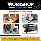 WORKSHOP Wet/Dry Vacs Shop Vacuum Accessories WS17809A Utility Nozzle Attachment for Wet Dry Vacuum Cleaners, Fits 1-7/8-inch Extension Wands and Hoses
