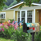 Summer Beach Mailbox Covers Magnetic Coastal Starfish Shells Mailbox Cover Standard Size 21 X 18 Inch Ocean Nautical Post Letter Box Wraps for Outdoor Garden Decoration