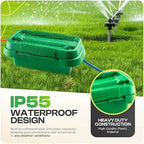 SOCKiTBOX – The Original Weatherproof Connection Box – Indoor & Outdoor Electrical Power Cord Enclosure for Timers, Extension Cables, Holiday Lights, Power Tools, Fountains & More – Size Small – Green