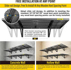 4-Pack 2x3ft Adjustable Garage Wall Shelving 1120lbs Load Capacity Heavy Duty Wall Mounted Storage Shelf Metal Floating Shelves for Garage(Black)