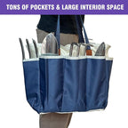 Gardening Tool Set, 9-Piece Heavy-Duty Aluminum Garden Tools with Non-Slip Handles and Large Tool Bag with Storage Pockets, Durable Hand Gardening Tools - Perfect Gardening Gift for Men and Wome