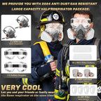 Reusable Half Face and Full Face Gas Mask with Activated Carbon Filter Against Organic Vapor/Dust/Chemical